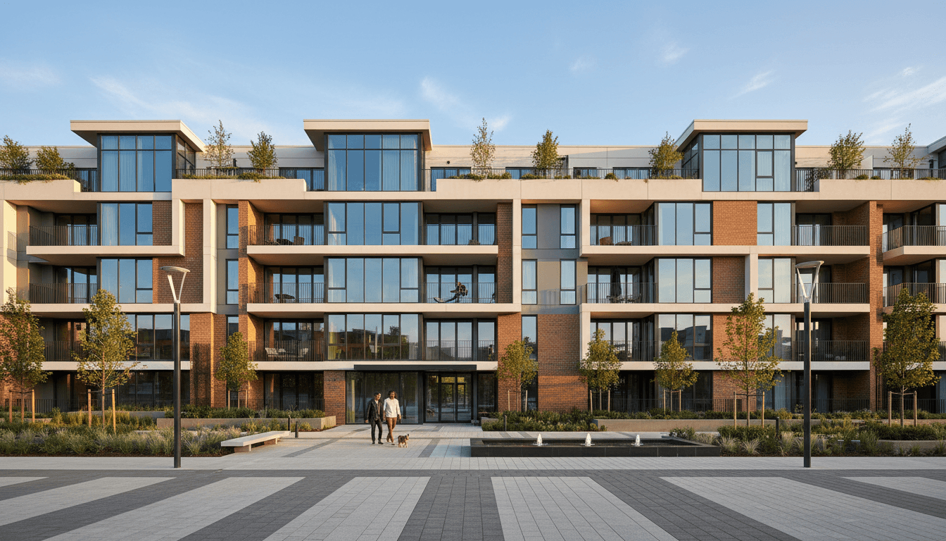 Low-rise condo building in Burnaby with street-level parking
