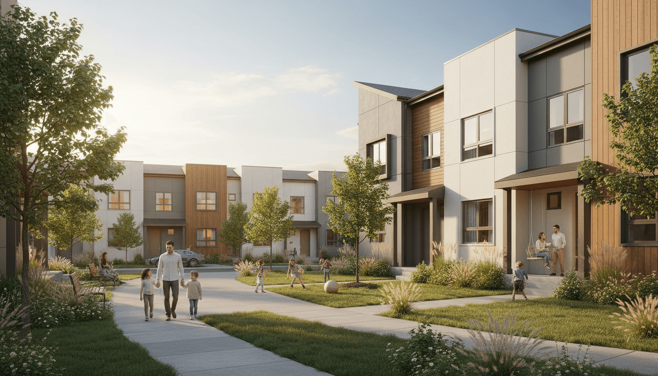 Townhouse development in Richmond with attached garages